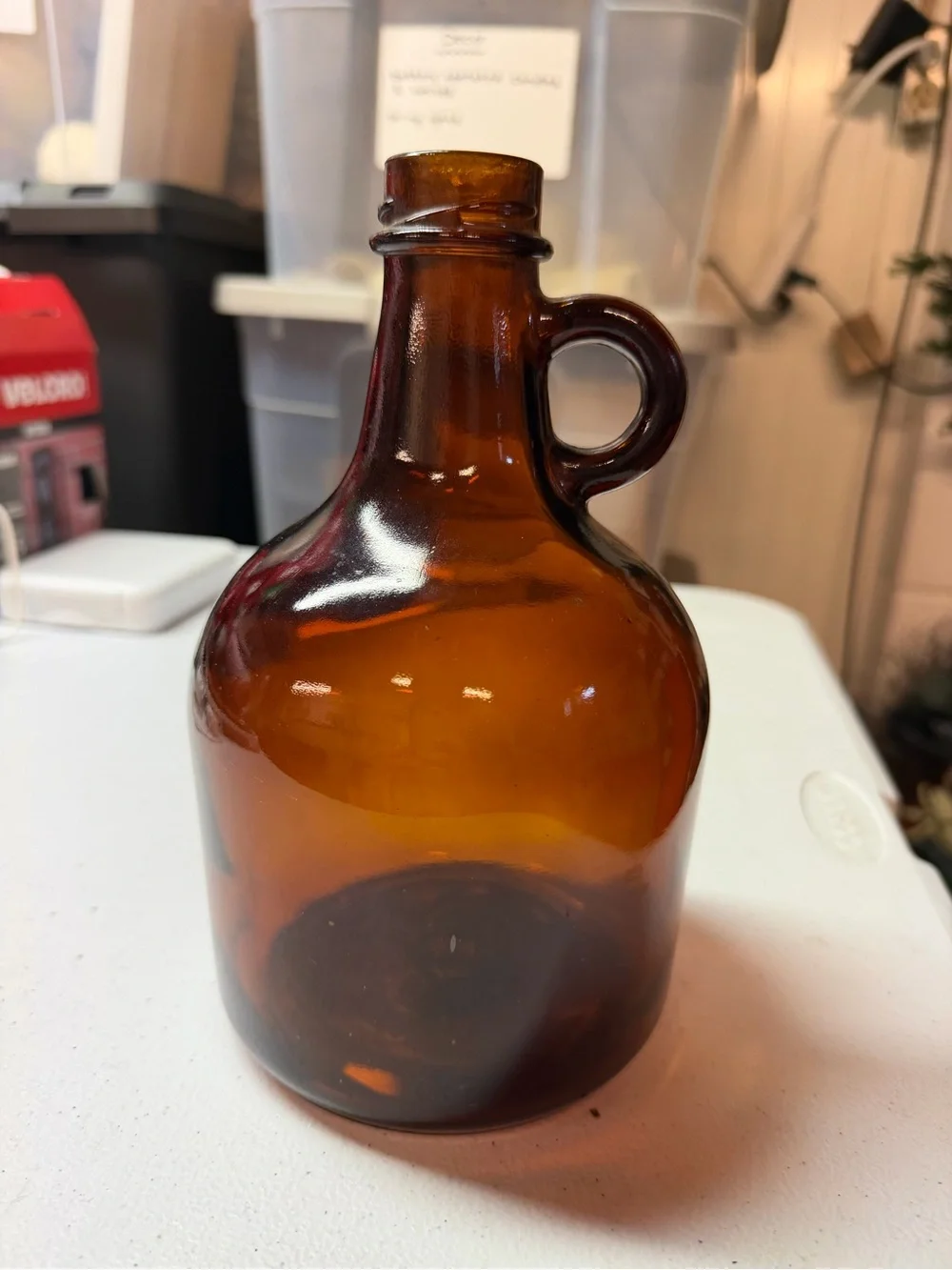 Hobby Lobby Amber Glass Jug Vase